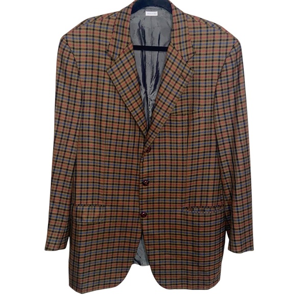 Brioni Wilkes Bashford Blazer Mens 44L Sports Coat Jacket Wool Italy *Flaw